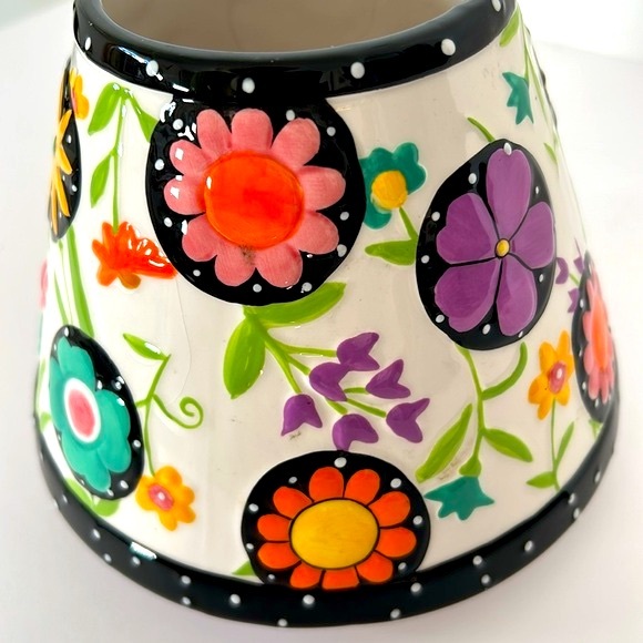 Yankee Candle Noelle Dahlen Boho Floral Large Ceramic Candle Shade & Base Plate - Picture 6 of 11